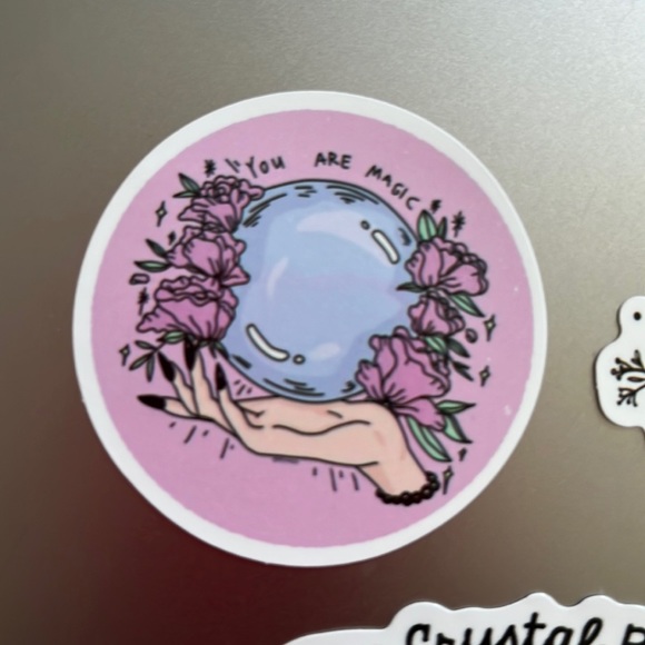 Set of 6 Witchy, Tarot & Crystal Waterproof Stickers - Picture 2 of 7